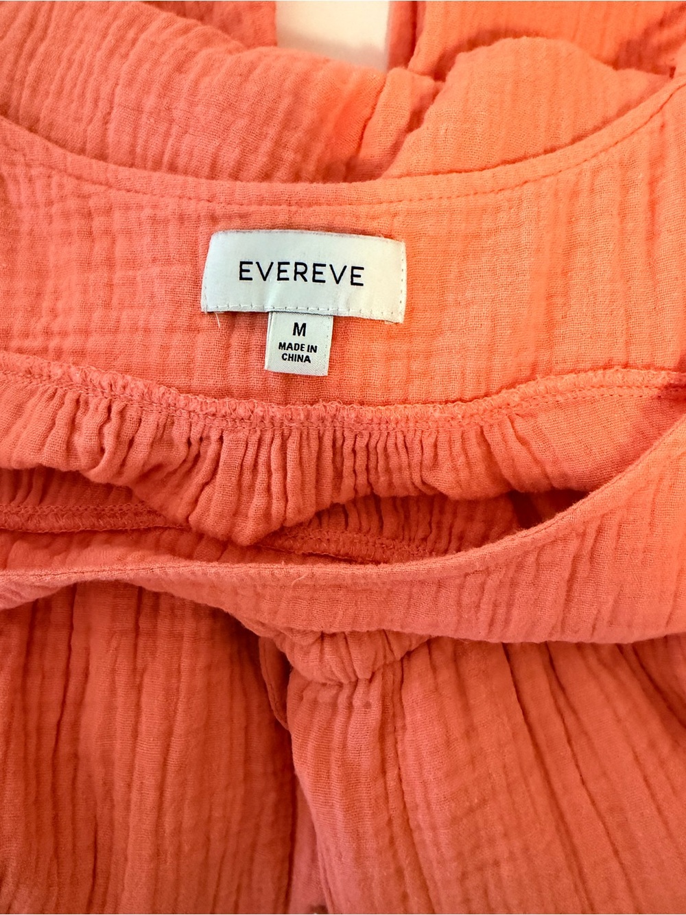 Evereve Gemma Cotton Gauze Jumpsuit Coral Pink Size Medium - Picture 6 of 9